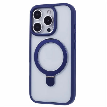For iPhone 16 Pro Max Case Shockproof PC+TPU Phone Cover Invisible Ring Kickstand