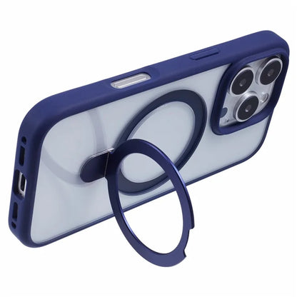 For iPhone 16 Pro Max Case Shockproof PC+TPU Phone Cover Invisible Ring Kickstand