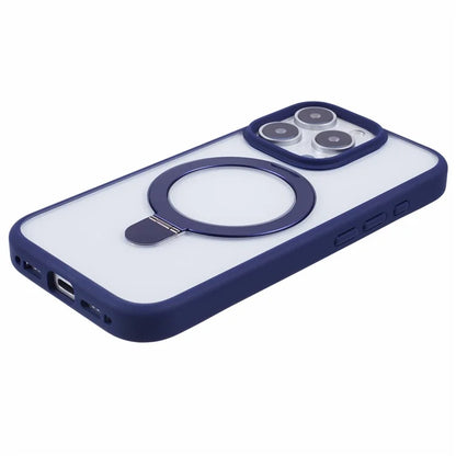For iPhone 16 Pro Max Case Shockproof PC+TPU Phone Cover Invisible Ring Kickstand