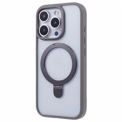 For iPhone 16 Pro Max Case Shockproof PC+TPU Phone Cover Invisible Ring Kickstand