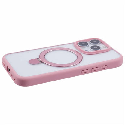 For iPhone 16 Pro Max Case Shockproof PC+TPU Phone Cover Invisible Ring Kickstand