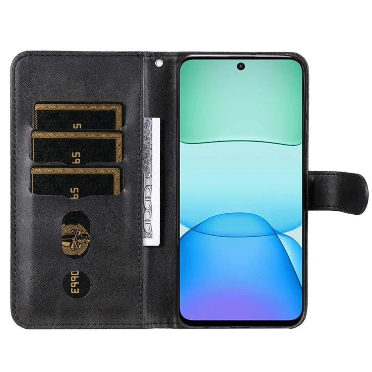 For Xiaomi Redmi 13 5G / 13 4G / Redmi Note 13R 5G / Poco M6 4G Leather Phone Case with Zipper Pocket