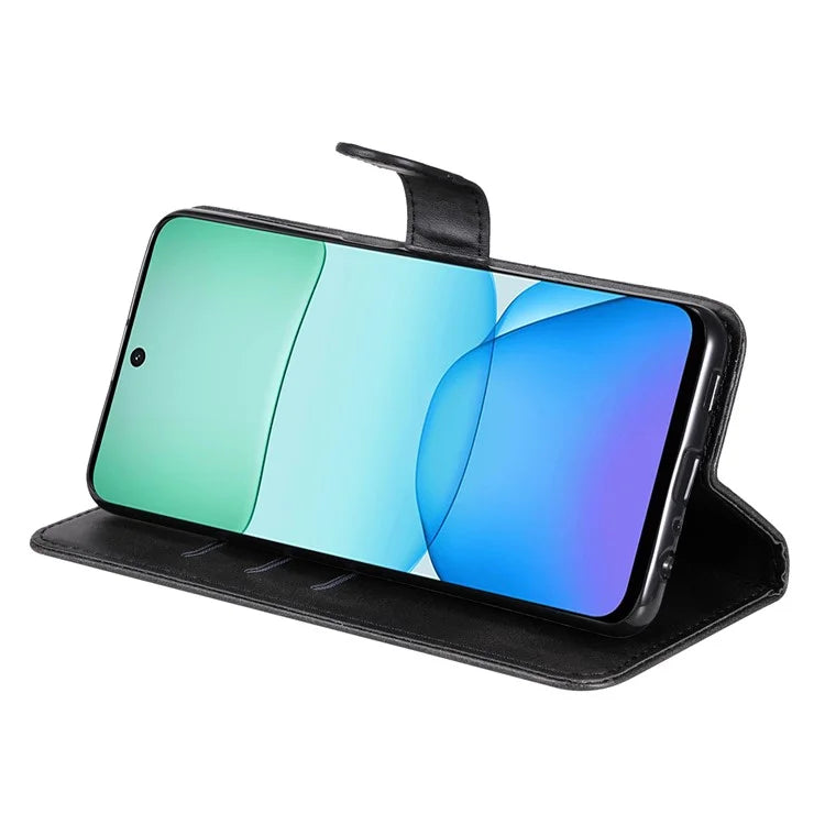 For Xiaomi Redmi 13 5G / 13 4G / Redmi Note 13R 5G / Poco M6 4G Leather Phone Case with Zipper Pocket