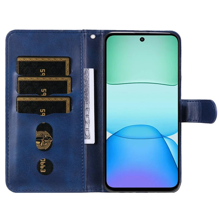 For Xiaomi Redmi 13 5G / 13 4G / Redmi Note 13R 5G / Poco M6 4G Leather Phone Case with Zipper Pocket