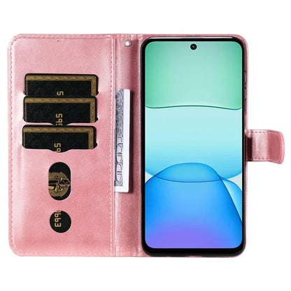 For Xiaomi Redmi 13 5G / 13 4G / Redmi Note 13R 5G / Poco M6 4G Leather Phone Case with Zipper Pocket