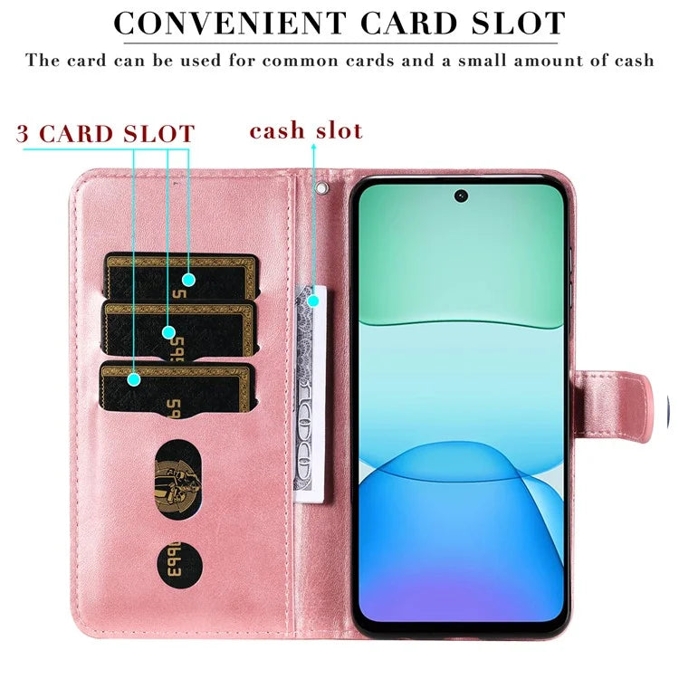 For Xiaomi Redmi 13 5G / 13 4G / Redmi Note 13R 5G / Poco M6 4G Leather Phone Case with Zipper Pocket