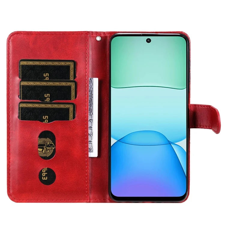 For Xiaomi Redmi 13 5G / 13 4G / Redmi Note 13R 5G / Poco M6 4G Leather Phone Case with Zipper Pocket
