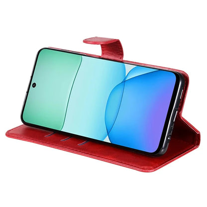 For Xiaomi Redmi 13 5G / 13 4G / Redmi Note 13R 5G / Poco M6 4G Leather Phone Case with Zipper Pocket