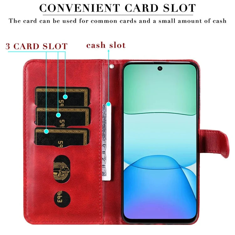For Xiaomi Redmi 13 5G / 13 4G / Redmi Note 13R 5G / Poco M6 4G Leather Phone Case with Zipper Pocket