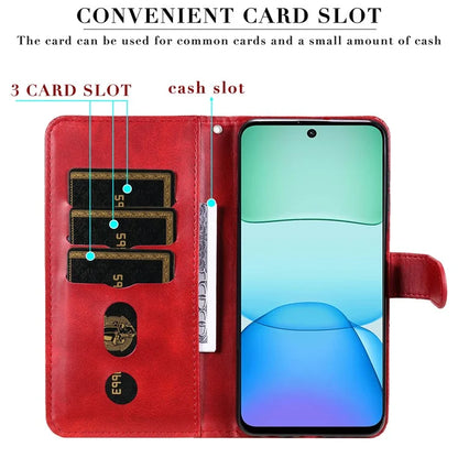 For Xiaomi Redmi 13 5G / 13 4G / Redmi Note 13R 5G / Poco M6 4G Leather Phone Case with Zipper Pocket