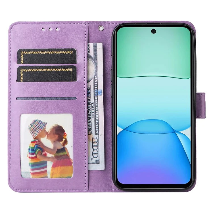For Xiaomi Redmi 13 5G / 13 4G / Redmi Note 13R 5G / Poco M6 4G Leather Case Sunflower Phone Cover