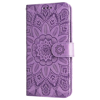 For Xiaomi Redmi 13 5G / 13 4G / Redmi Note 13R 5G / Poco M6 4G Leather Case Sunflower Phone Cover