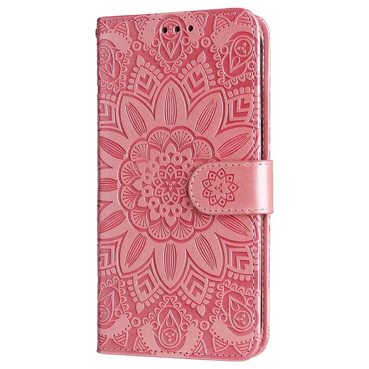 For Xiaomi Redmi 13 5G / 13 4G / Redmi Note 13R 5G / Poco M6 4G Leather Case Sunflower Phone Cover