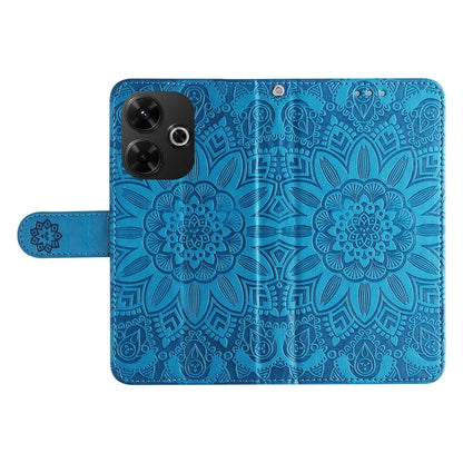 For Xiaomi Redmi 13 5G / 13 4G / Redmi Note 13R 5G / Poco M6 4G Leather Case Sunflower Phone Cover
