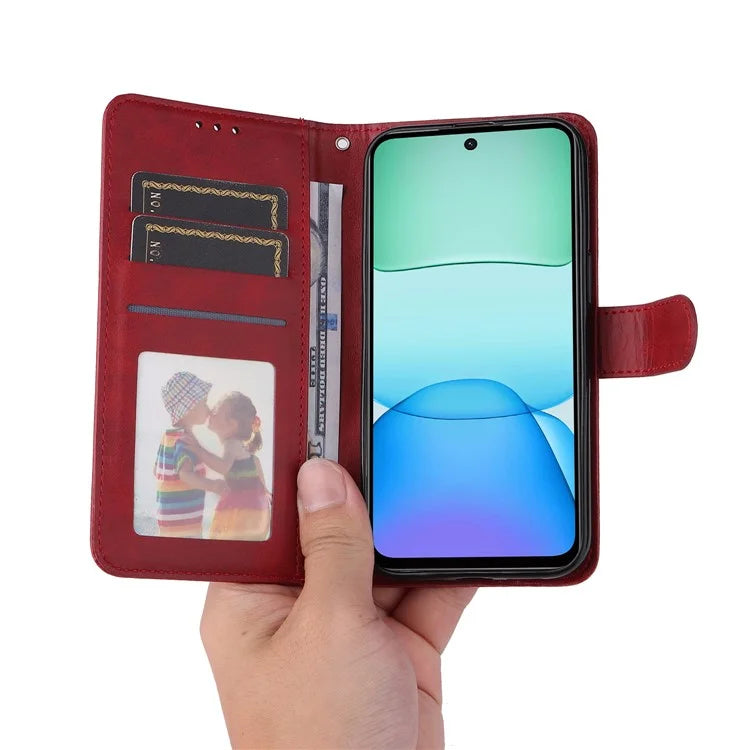 For Xiaomi Redmi 13 5G / 13 4G / Redmi Note 13R 5G / Poco M6 4G Case Leather Cover with 3 Card Slots