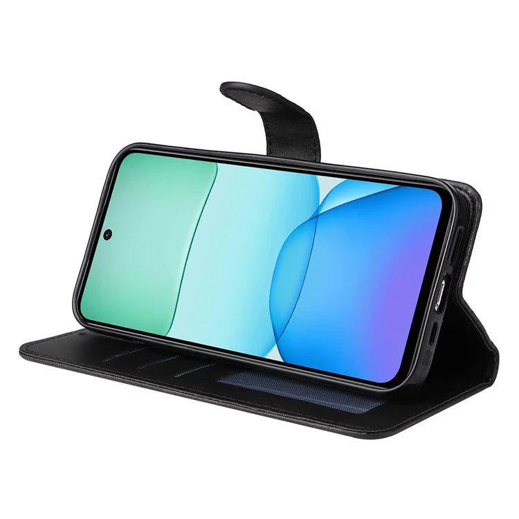 For Xiaomi Redmi 13 5G / 13 4G / Redmi Note 13R 5G / Poco M6 4G Case Leather Cover with 3 Card Slots