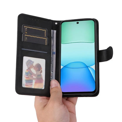 For Xiaomi Redmi 13 5G / 13 4G / Redmi Note 13R 5G / Poco M6 4G Case Leather Cover with 3 Card Slots