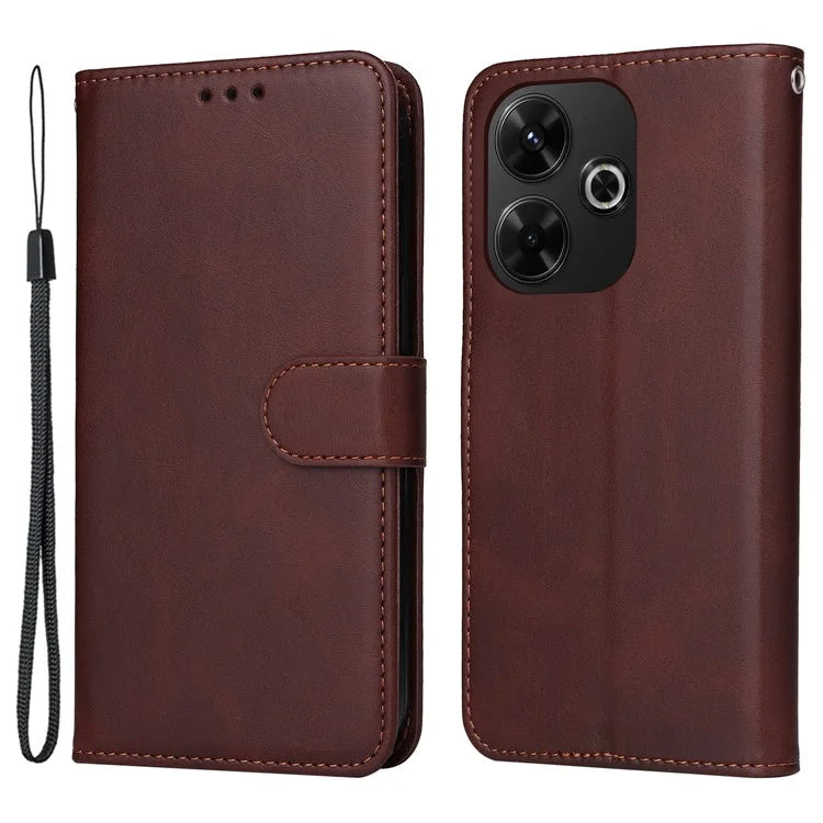 For Xiaomi Redmi 13 5G / 13 4G / Redmi Note 13R 5G / Poco M6 4G Case Leather Cover with 3 Card Slots