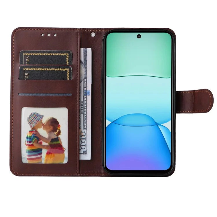 For Xiaomi Redmi 13 5G / 13 4G / Redmi Note 13R 5G / Poco M6 4G Case Leather Cover with 3 Card Slots