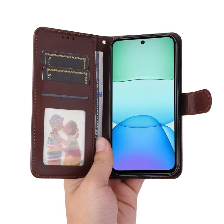 For Xiaomi Redmi 13 5G / 13 4G / Redmi Note 13R 5G / Poco M6 4G Case Leather Cover with 3 Card Slots