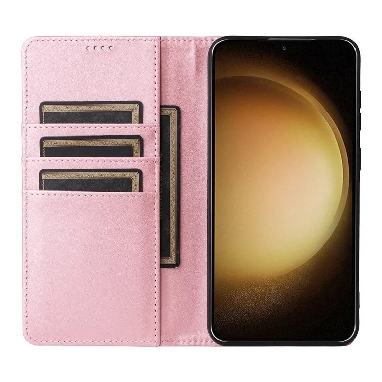 For Samsung Galaxy S23+ Case RFID Blocking Leather Wallet Flip Phone Cover