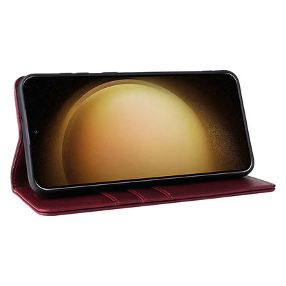 For Samsung Galaxy S23+ Case RFID Blocking Leather Wallet Flip Phone Cover