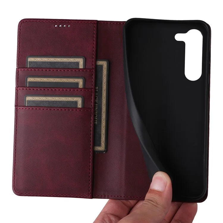 For Samsung Galaxy S23+ Case RFID Blocking Leather Wallet Flip Phone Cover