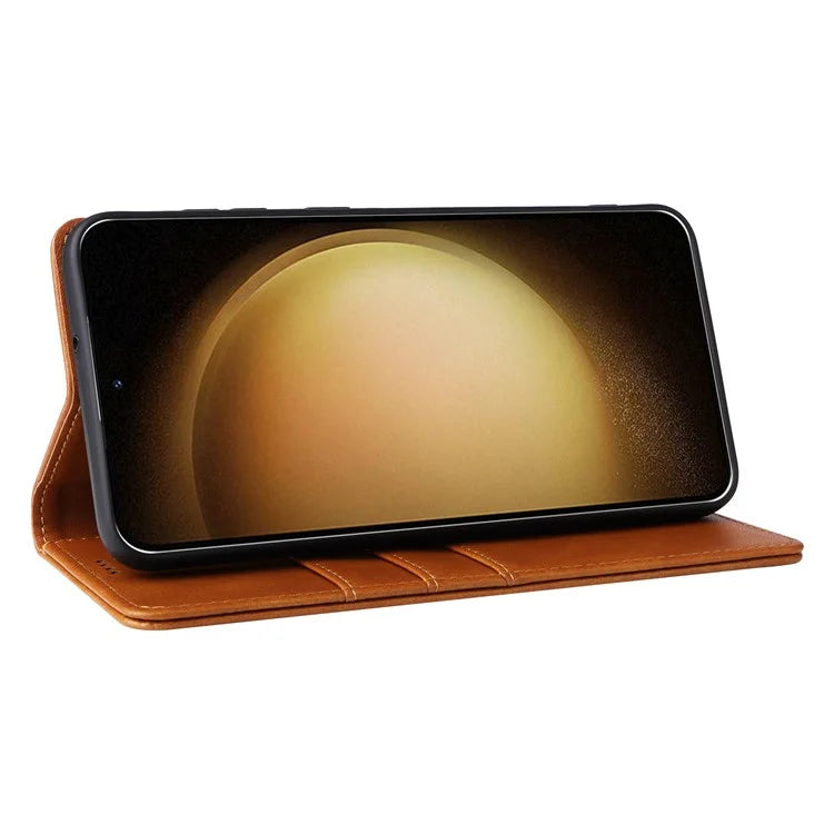 For Samsung Galaxy S23+ Case RFID Blocking Leather Wallet Flip Phone Cover