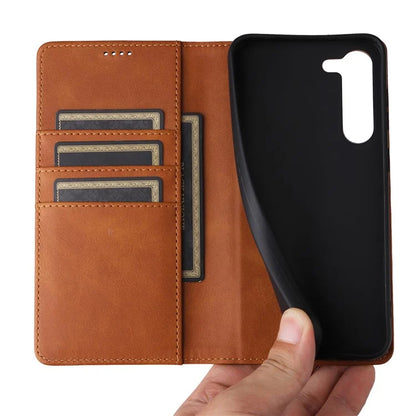 For Samsung Galaxy S23+ Case RFID Blocking Leather Wallet Flip Phone Cover