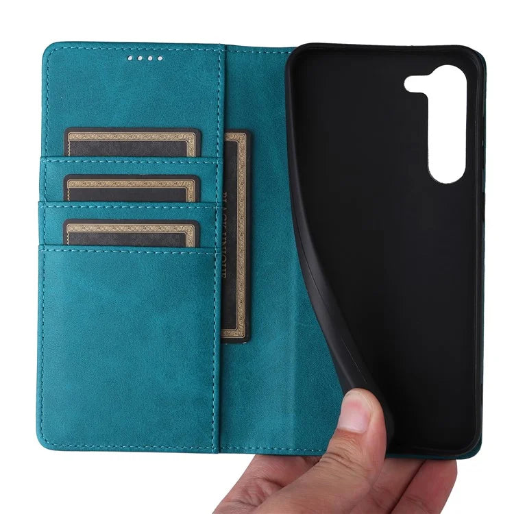 For Samsung Galaxy S23+ Case RFID Blocking Leather Wallet Flip Phone Cover