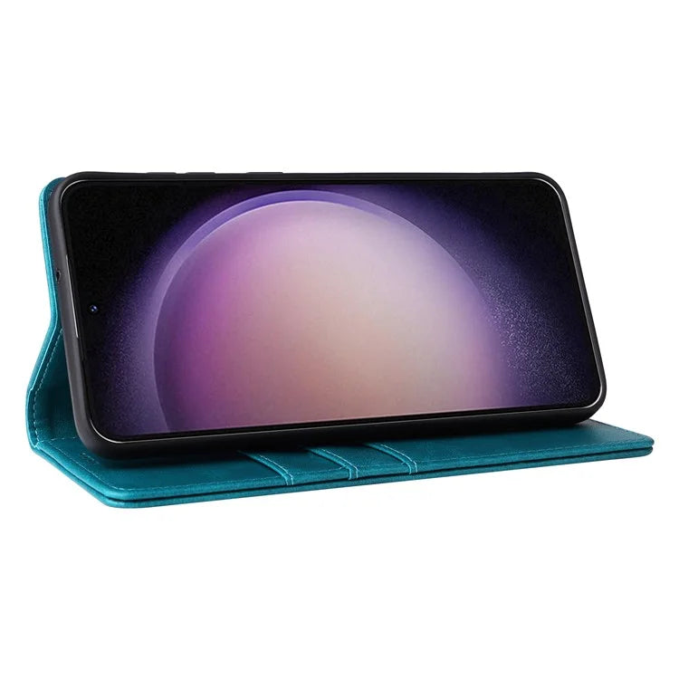 For Samsung Galaxy S23 Case RFID Blocking PU Leather Wallet Stand Phone Cover