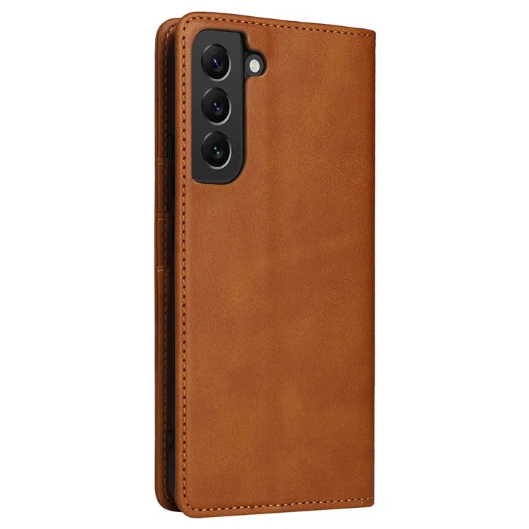 For Samsung Galaxy S22+ 5G Leather Case RFID Blocking Wallet Phone Cover