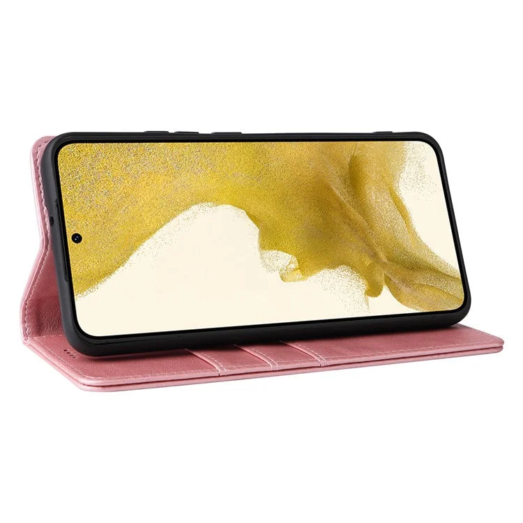 For Samsung Galaxy S22+ 5G Leather Case RFID Blocking Wallet Phone Cover