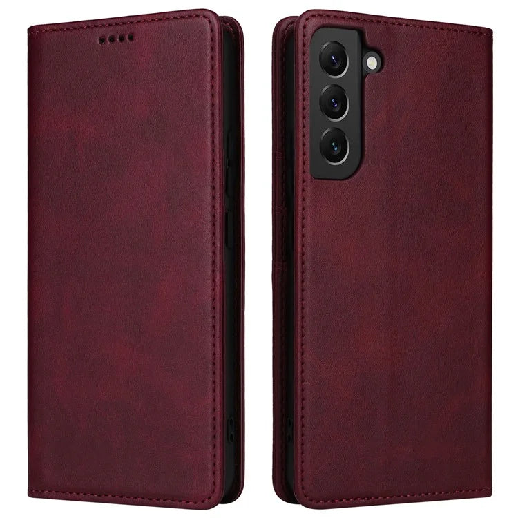 For Samsung Galaxy S22+ 5G Leather Case RFID Blocking Wallet Phone Cover