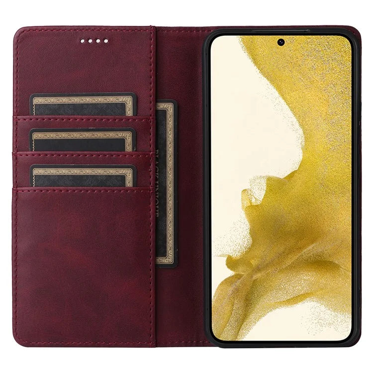 For Samsung Galaxy S22+ 5G Leather Case RFID Blocking Wallet Phone Cover