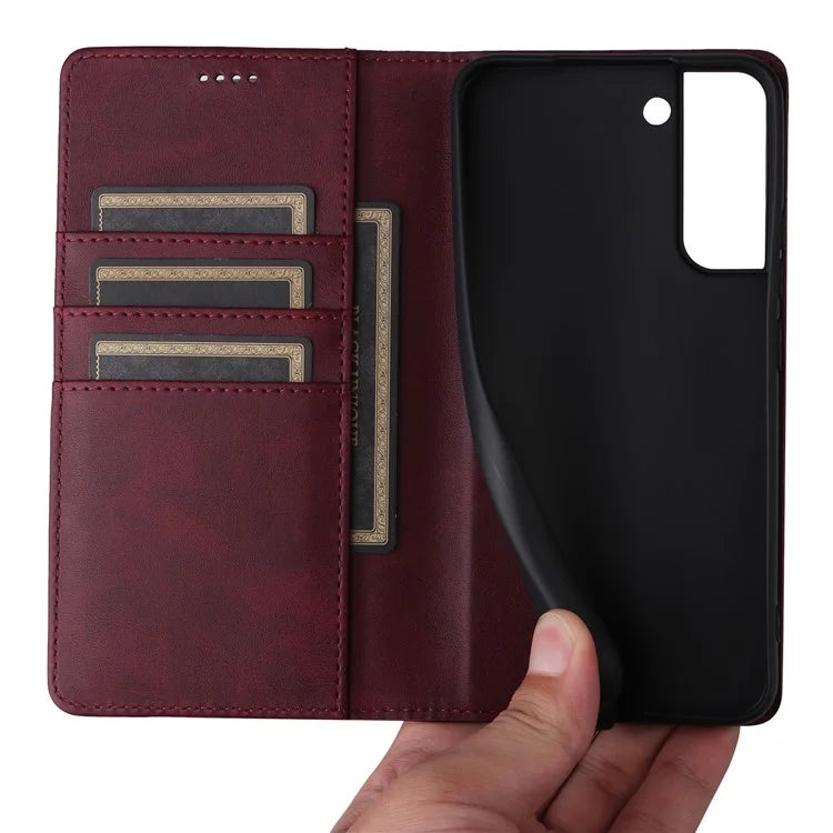 For Samsung Galaxy S22+ 5G Leather Case RFID Blocking Wallet Phone Cover