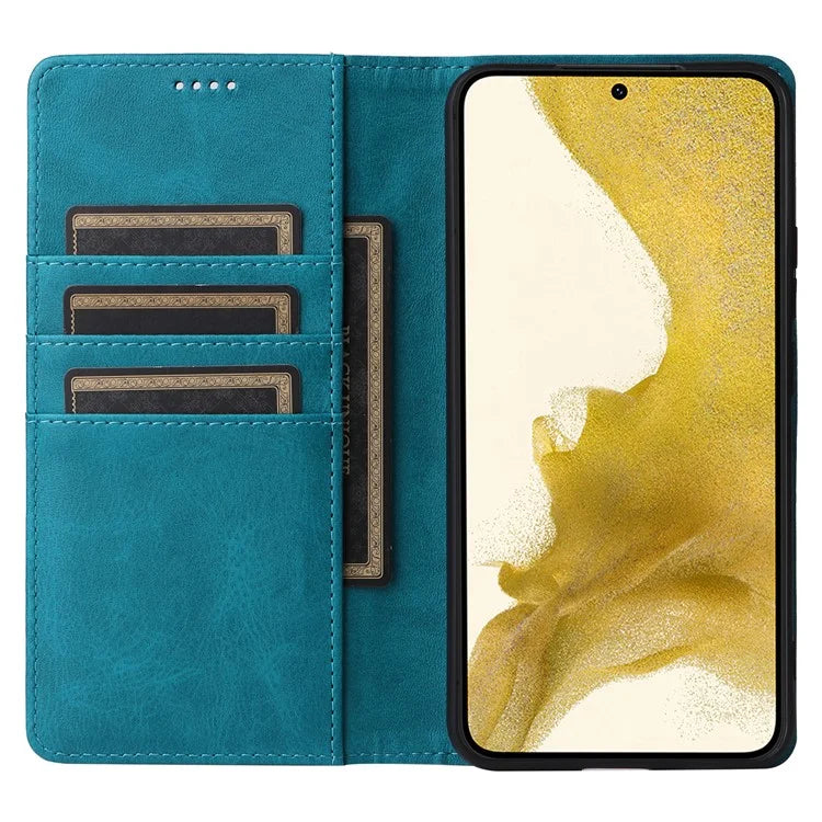 For Samsung Galaxy S22+ 5G Leather Case RFID Blocking Wallet Phone Cover