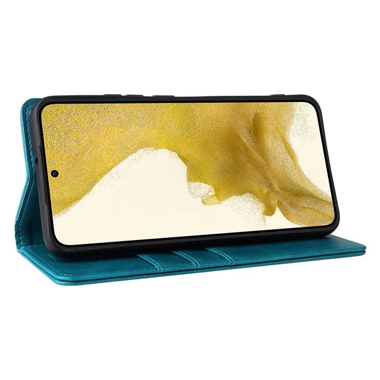 For Samsung Galaxy S22+ 5G Leather Case RFID Blocking Wallet Phone Cover