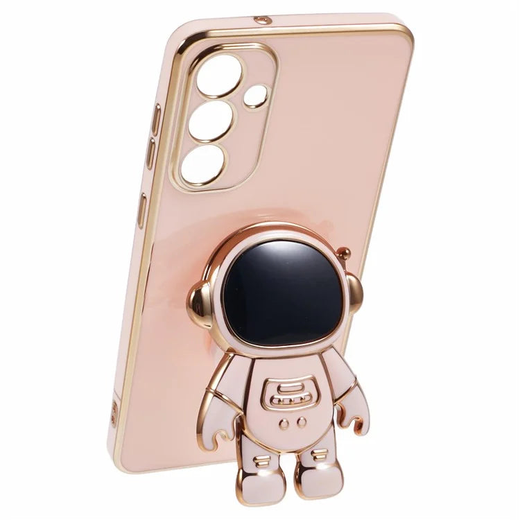 For Samsung Galaxy A55 5G Case Electroplating TPU Astronaut Phone Cover