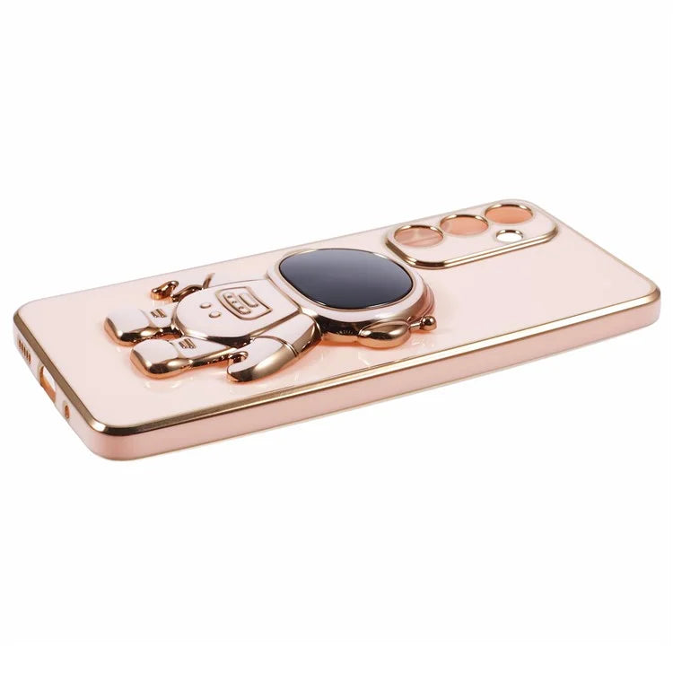 For Samsung Galaxy A55 5G Case Electroplating TPU Astronaut Phone Cover