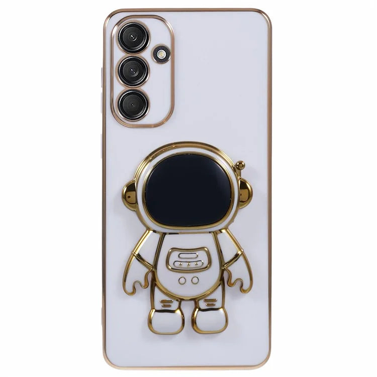 For Samsung Galaxy A55 5G Case Electroplating TPU Astronaut Phone Cover