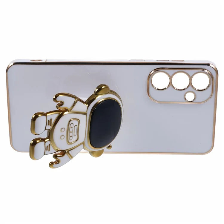 For Samsung Galaxy A55 5G Case Electroplating TPU Astronaut Phone Cover