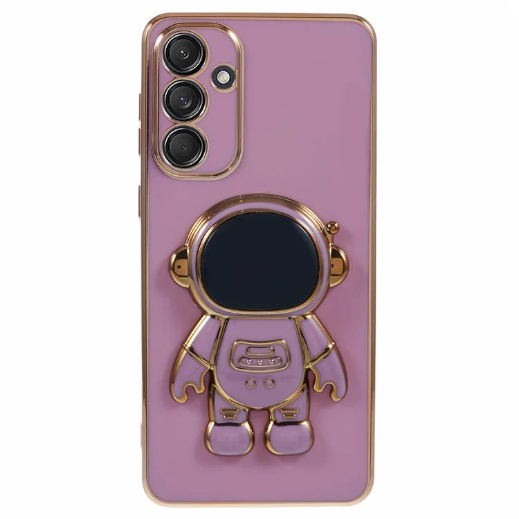 For Samsung Galaxy A55 5G Case Electroplating TPU Astronaut Phone Cover