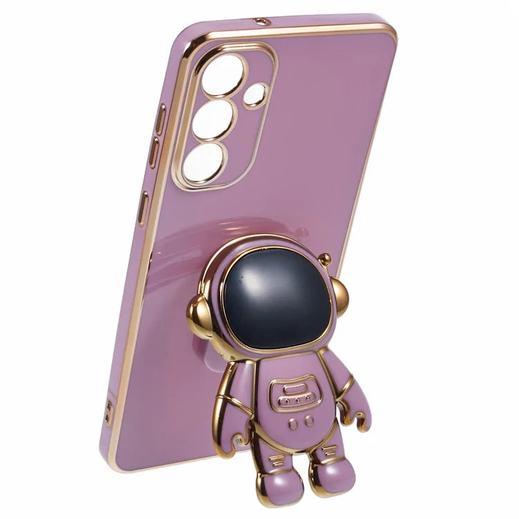 For Samsung Galaxy A55 5G Case Electroplating TPU Astronaut Phone Cover