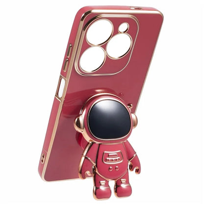 For Infinix Smart 8 4G / Hot 40i / TECNO Spark Go 2024 4G / Spark 20 Case TPU Phone Cover Cartoon Astronaut Kickstand