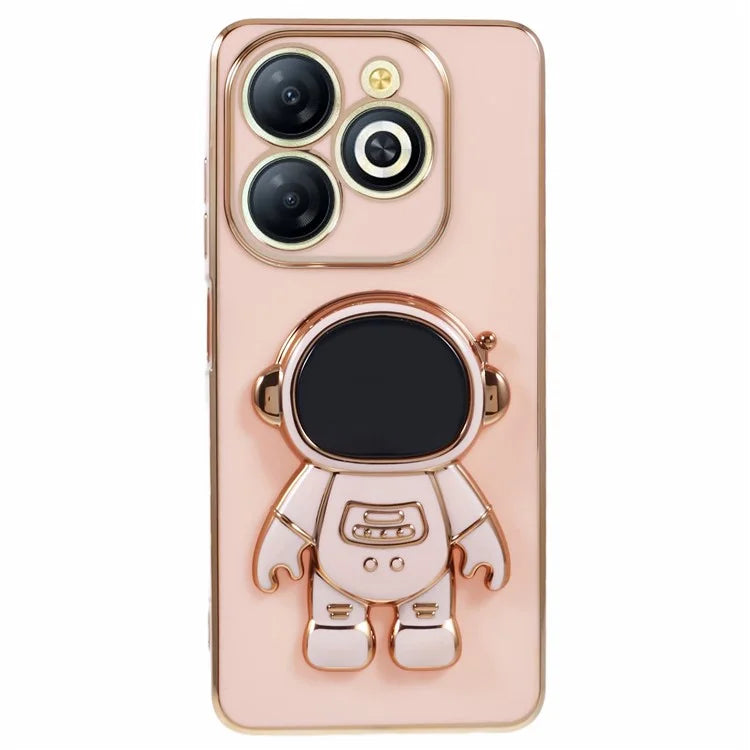 For Infinix Smart 8 4G / Hot 40i / TECNO Spark Go 2024 4G / Spark 20 Case TPU Phone Cover Cartoon Astronaut Kickstand