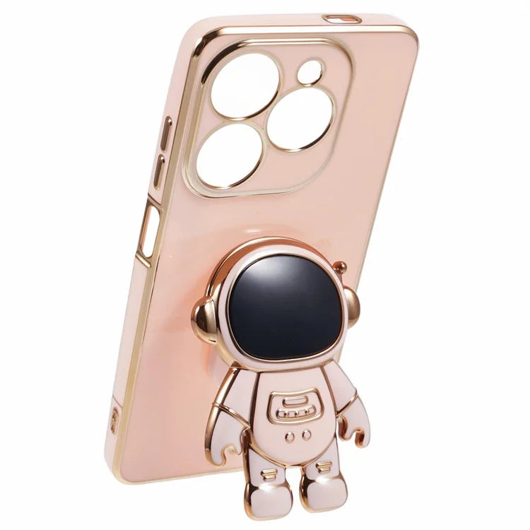 For Infinix Smart 8 4G / Hot 40i / TECNO Spark Go 2024 4G / Spark 20 Case TPU Phone Cover Cartoon Astronaut Kickstand
