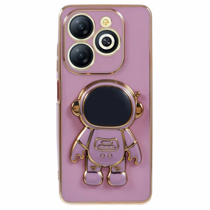 For Infinix Smart 8 4G / Hot 40i / TECNO Spark Go 2024 4G / Spark 20 Case TPU Phone Cover Cartoon Astronaut Kickstand