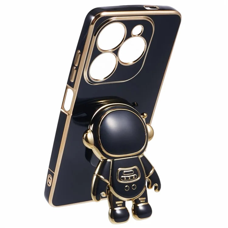 For Infinix Smart 8 4G / Hot 40i / TECNO Spark Go 2024 4G / Spark 20 Case TPU Phone Cover Cartoon Astronaut Kickstand