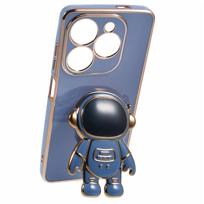 For Infinix Smart 8 4G / Hot 40i / TECNO Spark Go 2024 4G / Spark 20 Case TPU Phone Cover Cartoon Astronaut Kickstand